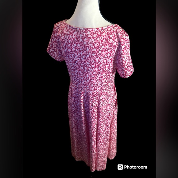 Torrid Fuchsia Pink Floral Scuba Knit Midi Dress - Picture 2 of 3